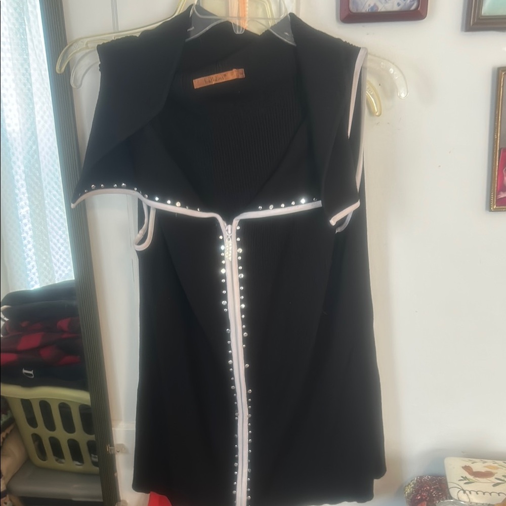 Belldini Black Ribbed Knit Top